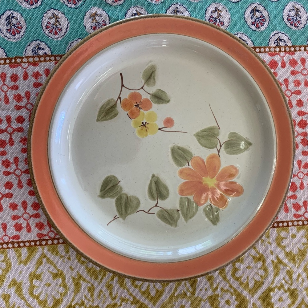 Vintage Stonecrest Peach Blossoms Hand Painted Salad Plate